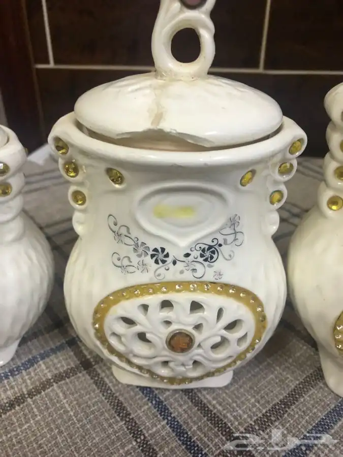 طقم علب شاهي وسكر وقهوه وهيل 5