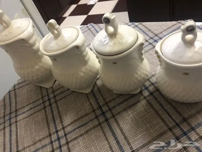 طقم علب شاهي وسكر وقهوه وهيل 2