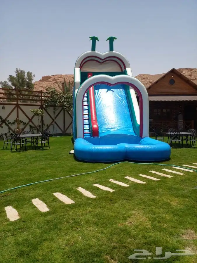 نطيطات وزحاليق هوائيه ومائيه وملاعب صابونيه لتأجير اليومي 1