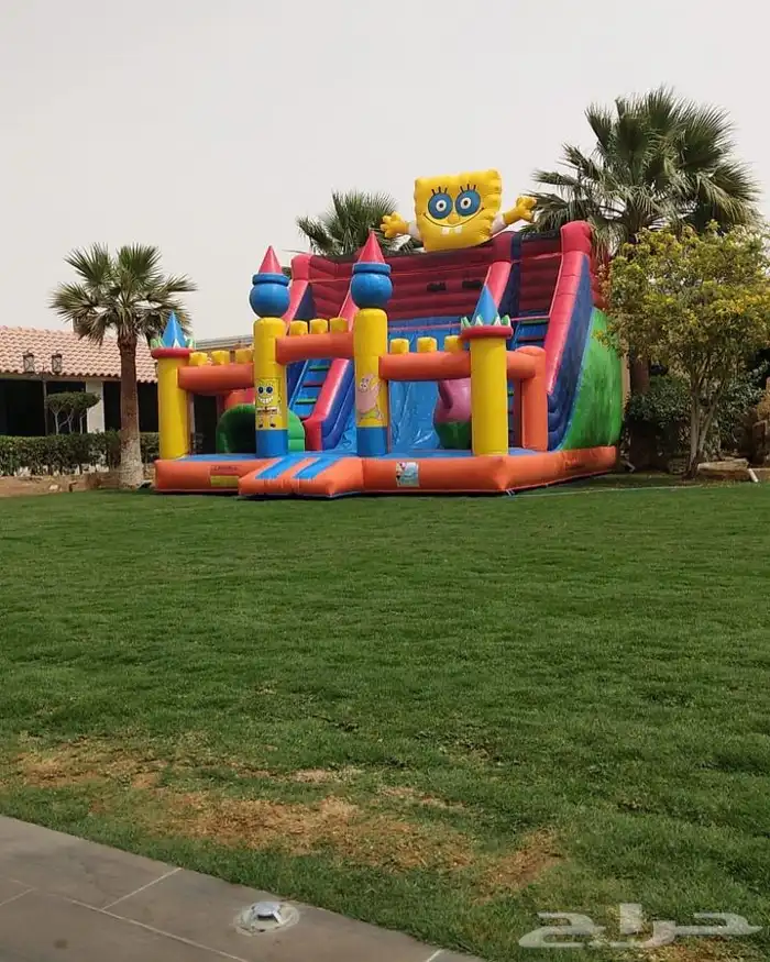 نطيطات وزحاليق هوائيه ومائيه وملاعب صابونيه لتأجير اليومي 10