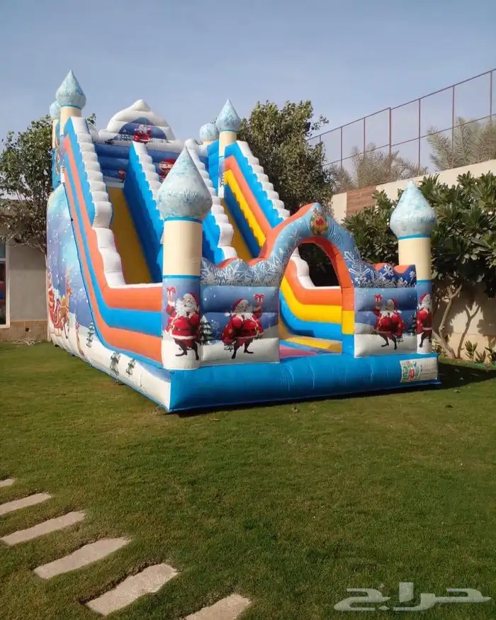 نطيطات وزحاليق هوائيه ومائيه وملاعب صابونيه لتأجير اليومي 11