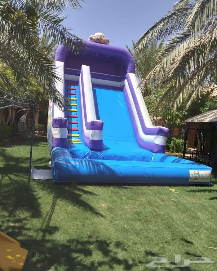 نطيطات وزحاليق هوائيه ومائيه وملاعب صابونيه لتأجير اليومي 8