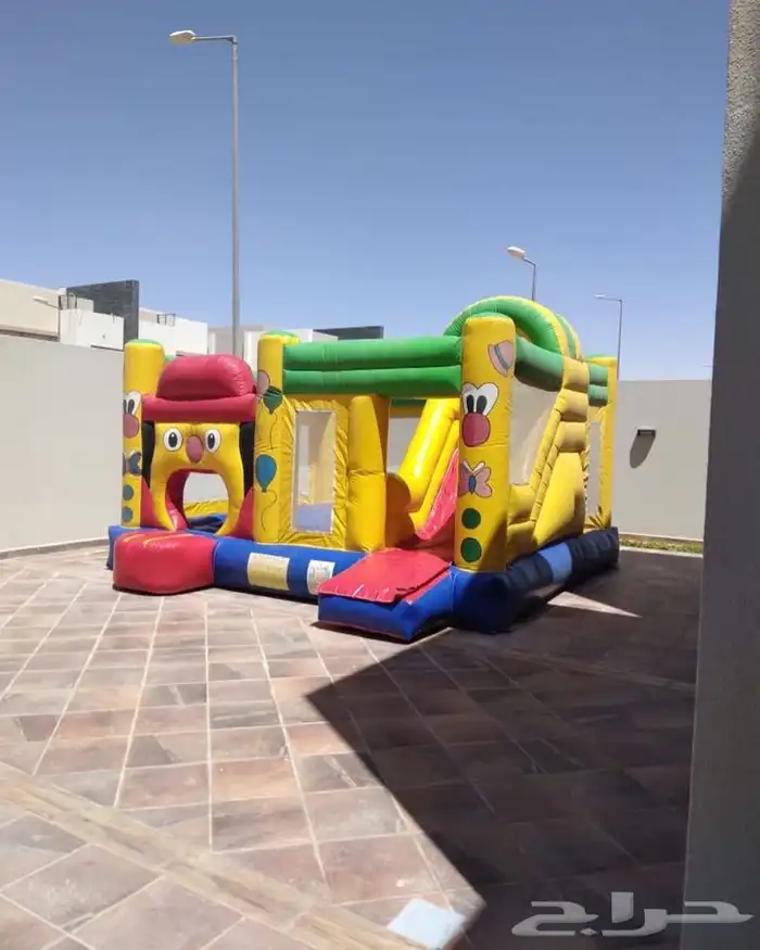 نطيطات وزحاليق هوائيه ومائيه وملاعب صابونيه لتأجير اليومي 9