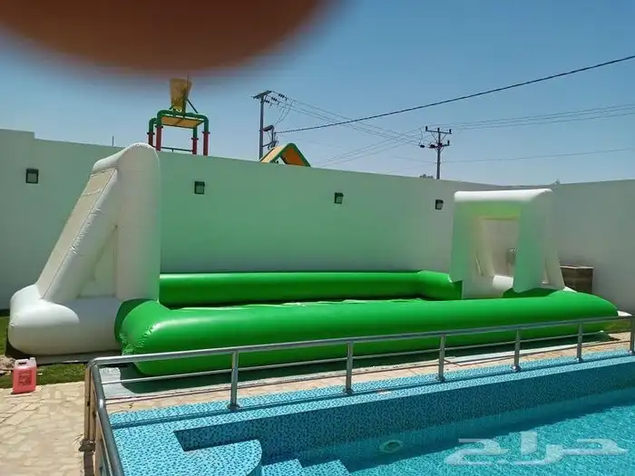 نطيطات وزحاليق هوائيه ومائيه وملاعب صابونيه لتأجير اليومي 16