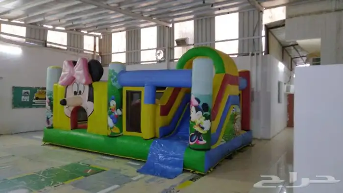 نطيطات وزحاليق هوائيه ومائيه وملاعب صابونيه لتأجير اليومي 15