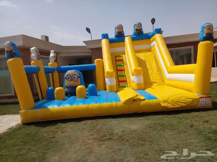 نطيطات وزحاليق هوائيه ومائيه وملاعب صابونيه لتأجير اليومي 4