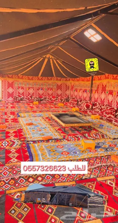 للبيع خيام متميزه وبيوت شعر وصنادق وكل لوازم البر 91