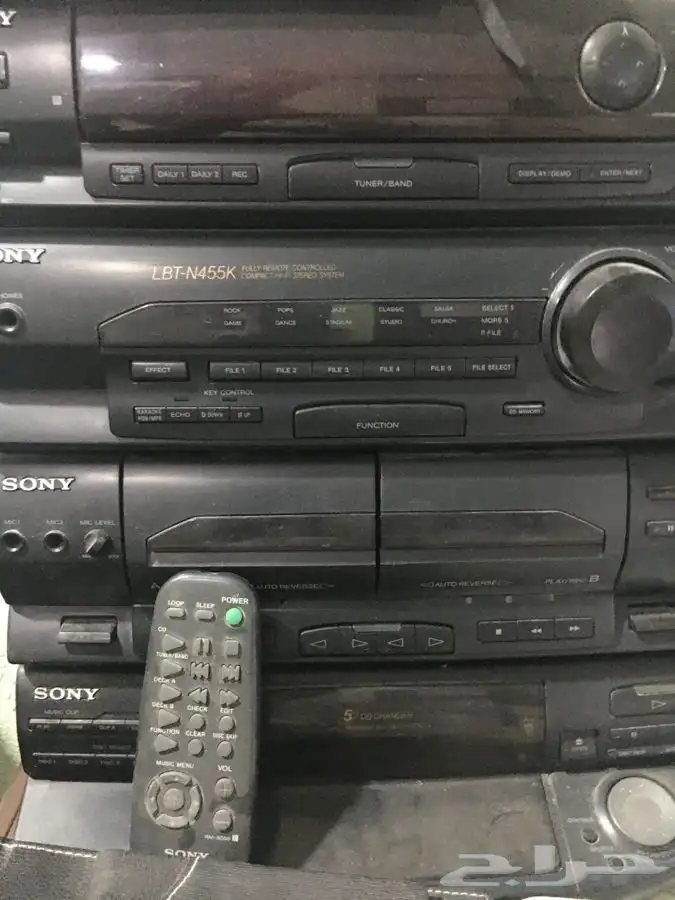 مسجل أشرطة وسي دي من سوني مع الريموت 0