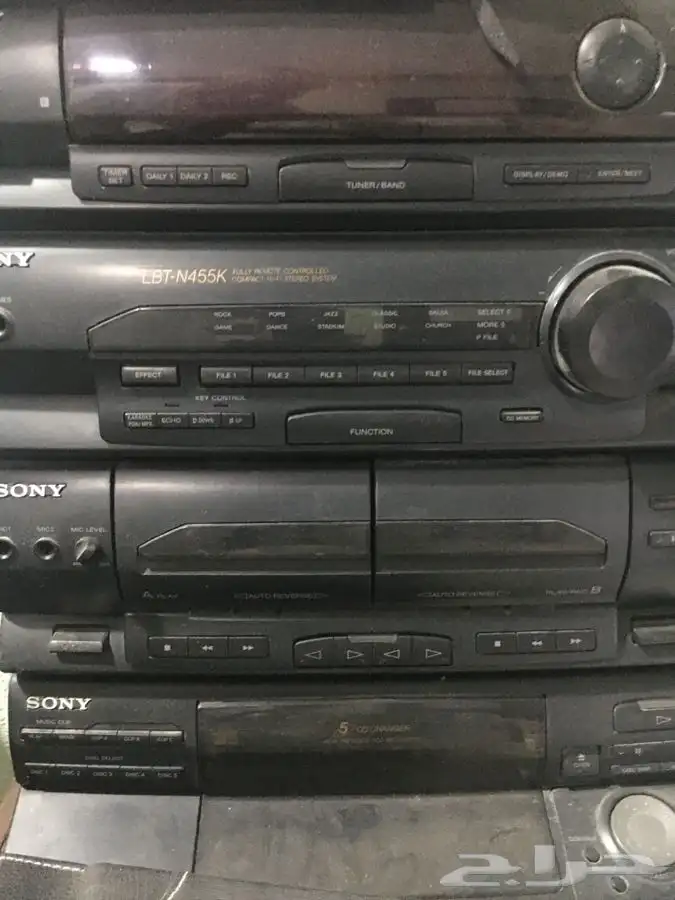 مسجل أشرطة وسي دي من سوني مع الريموت 1