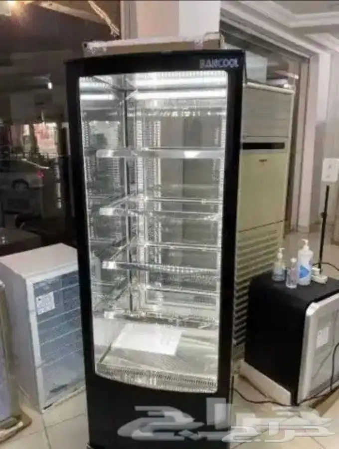 ثلاجة BANCOOL عرض حلويات 4 جوانب زجاج استيل 5