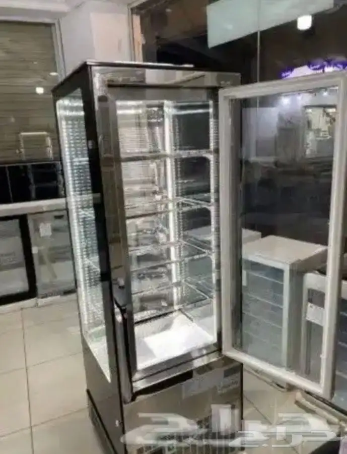 ثلاجة BANCOOL عرض حلويات 4 جوانب زجاج استيل 2
