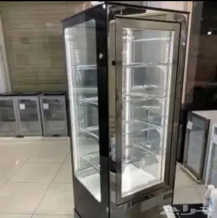 ثلاجة BANCOOL عرض حلويات 4 جوانب زجاج استيل 6