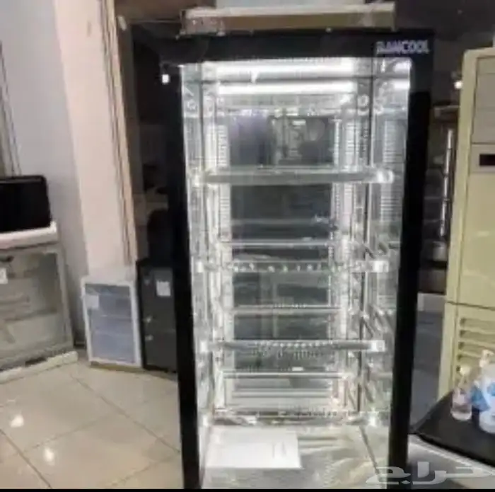 ثلاجة BANCOOL عرض حلويات 4 جوانب زجاج استيل 8