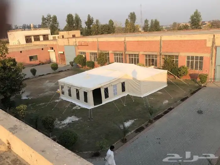 خيام تنزانية مع مقدمة وجملون شبيهة صباحية الكويت ثلاث طبقات 13