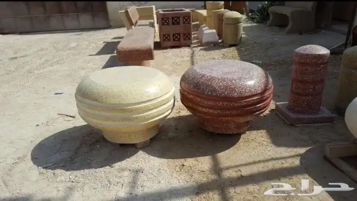 كراسي خرسانية مصدات اسطوانية وكروية 11