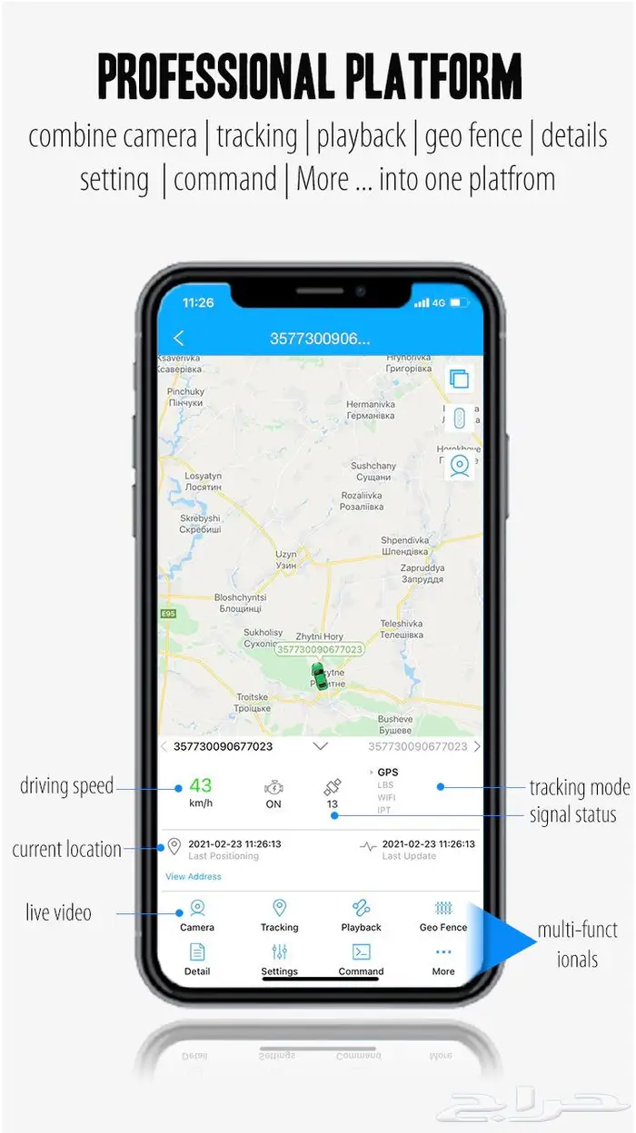 داش كام امامي وداخلي للمتابعة عن بعد JIMI 8