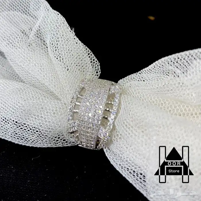 طقم فضة نسائي راقي جدا عيار 925 شبيه الألماس مع ساعة هدية 2