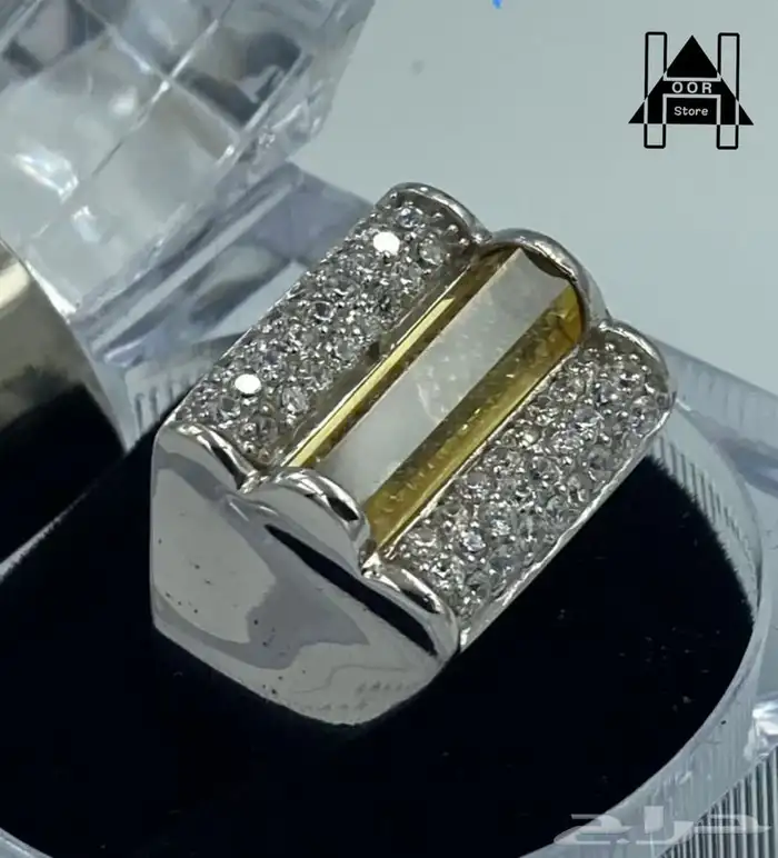 خواتم فضه رجالية عيار 925 أحجار كريمة وزركونات تشكيلة واسعة 2