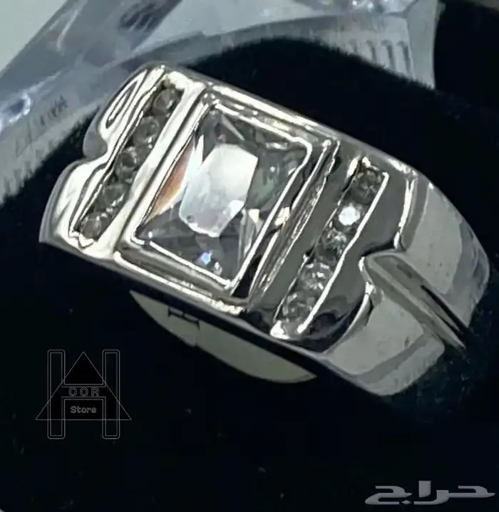 خواتم فضه رجالية عيار 925 أحجار كريمة وزركونات تشكيلة واسعة 5