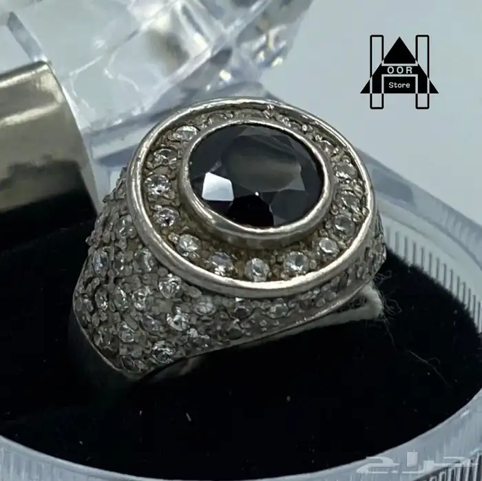 خواتم فضه رجالية عيار 925 أحجار كريمة وزركونات تشكيلة واسعة 0