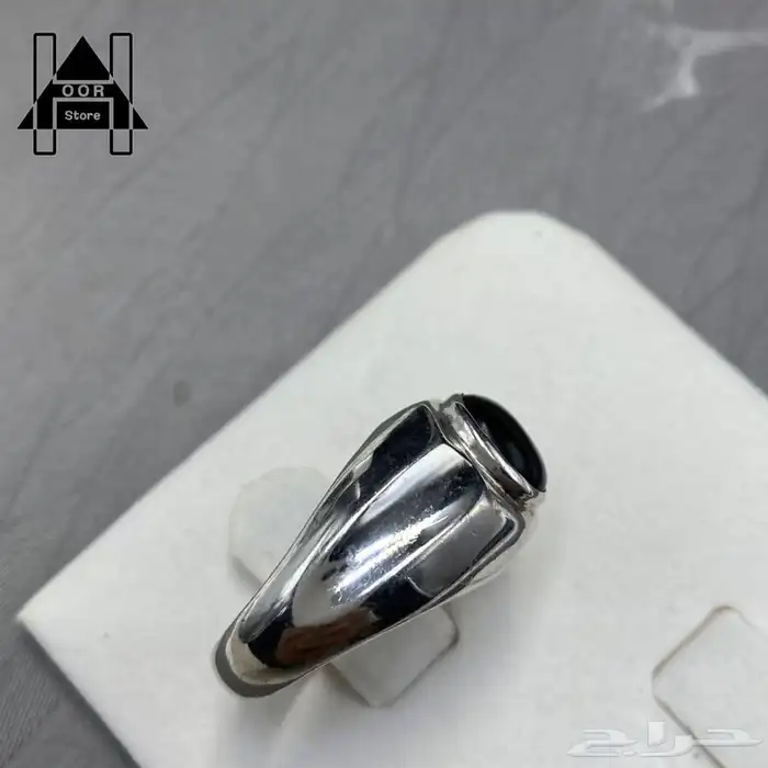 خواتم فضه رجالية عيار 925 أحجار كريمة وزركونات تشكيلة واسعة 7