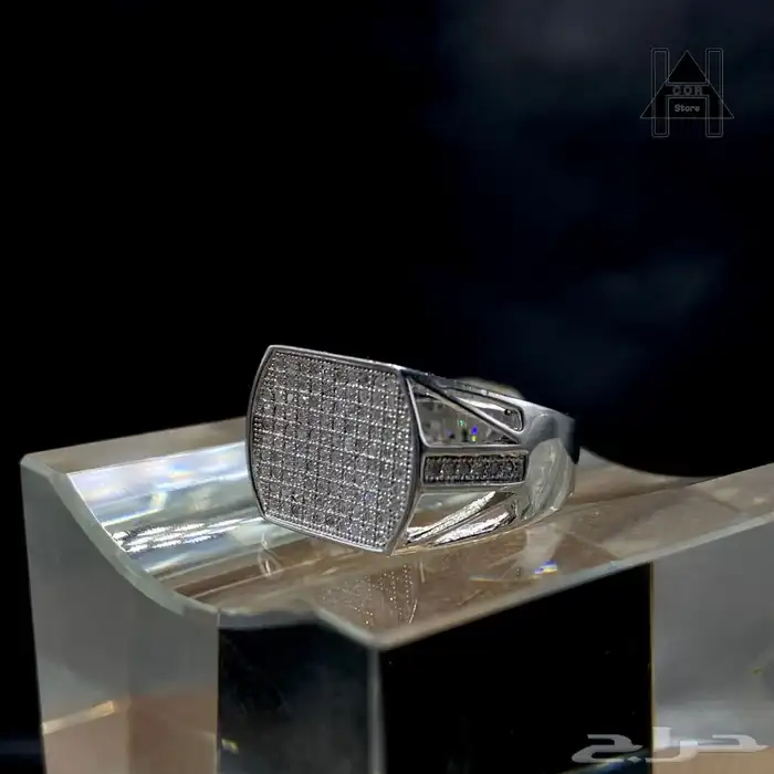 خواتم فضه رجالية عيار 925 أحجار كريمة وزركونات تشكيلة واسعة 10