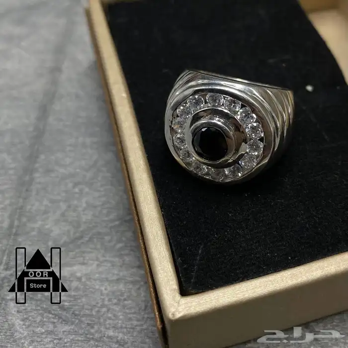 خواتم فضه رجالية عيار 925 أحجار كريمة وزركونات تشكيلة واسعة 11