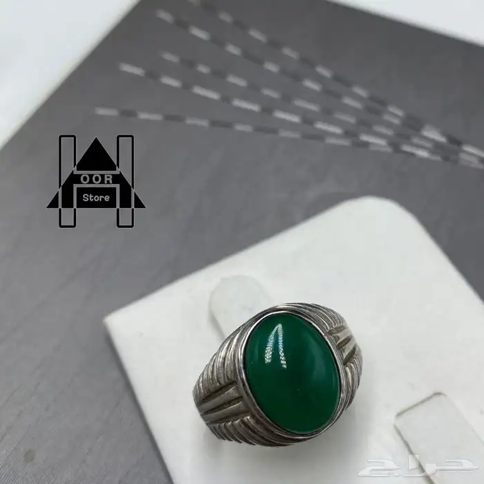 خواتم فضه رجالية عيار 925 أحجار كريمة وزركونات تشكيلة واسعة 8