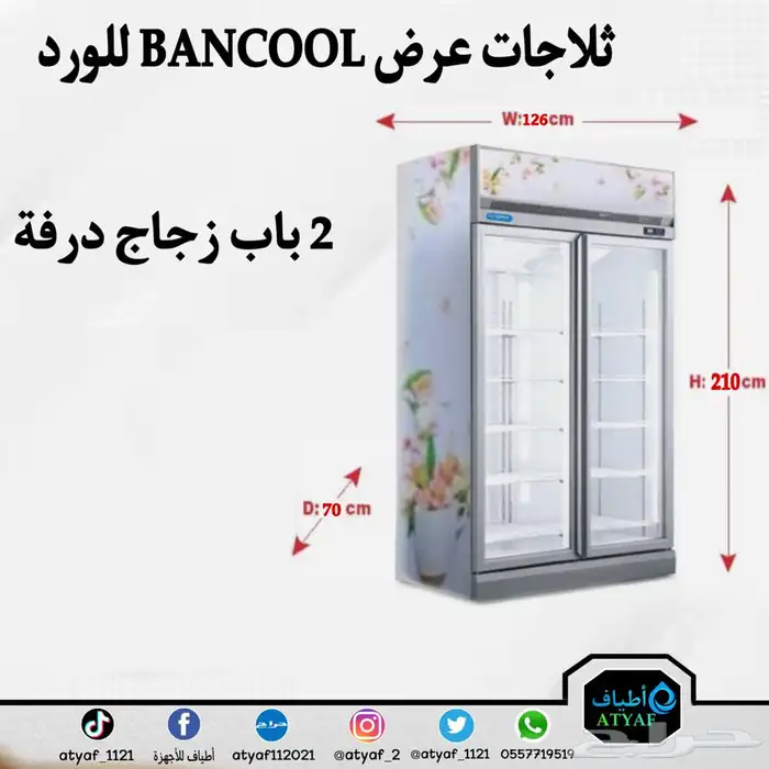 ثلاجات عرض BANCOOL مناسبة للورد - وللألبان والعصيرات 3