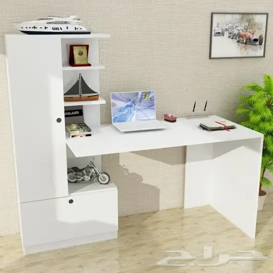 مكتب انيق مع وحدة تخرين Domingos ابيض أوخشبي 1
