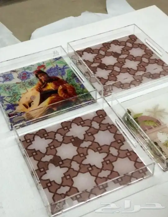 اعمال اكريلك .بوكسات اكريلك وصواني 15