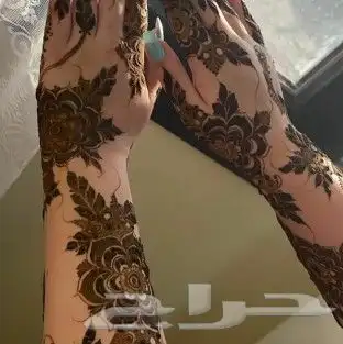 نقاشة حناءالرياض ام بندرى رسم تجهيزالعروس 15