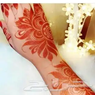 نقاشة حناءالرياض ام بندرى رسم تجهيزالعروس 4