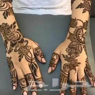 نقاشة حناءالرياض ام بندرى رسم تجهيزالعروس 12