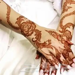 نقاشة حناءالرياض ام بندرى رسم تجهيزالعروس 9