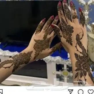 نقاشة حناءالرياض ام بندرى رسم تجهيزالعروس 14