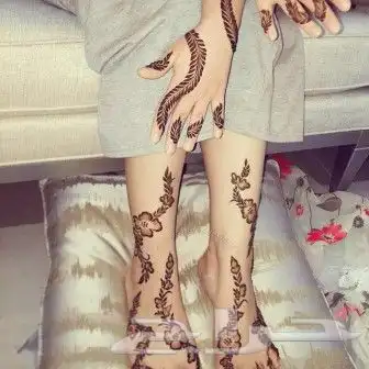 نقاشة حناءالرياض ام بندرى رسم تجهيزالعروس 20