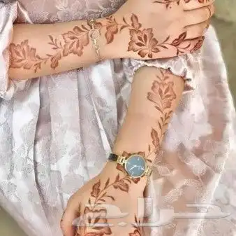 نقاشة حناءالرياض ام بندرى رسم تجهيزالعروس 6
