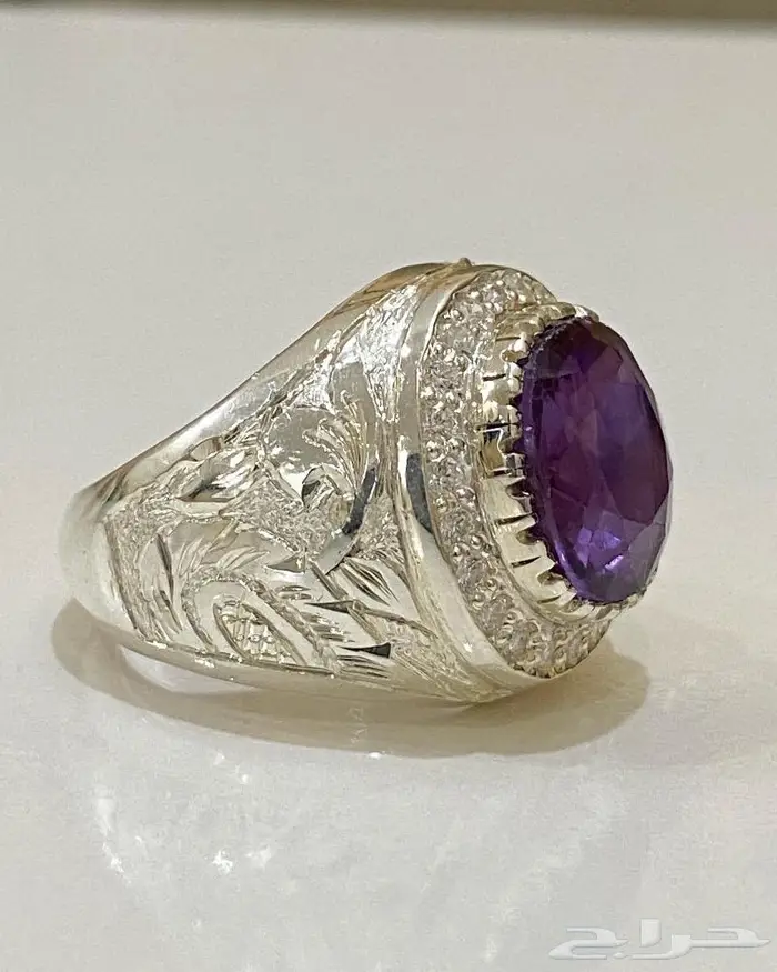 خاتم اميتست طبيعي ملكي المنظر والصياغه 12