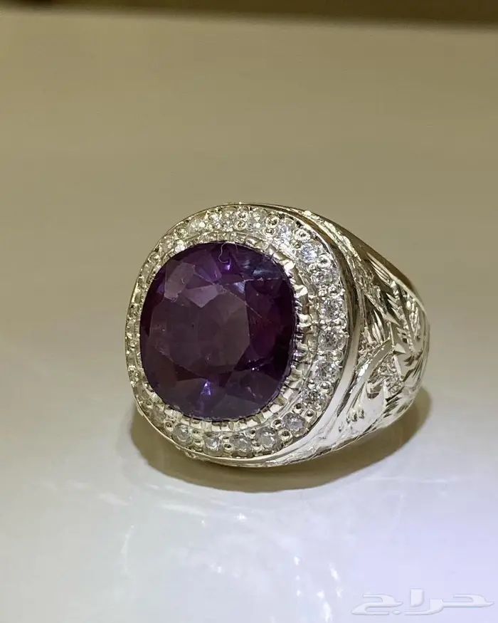 خاتم اميتست طبيعي ملكي المنظر والصياغه 15