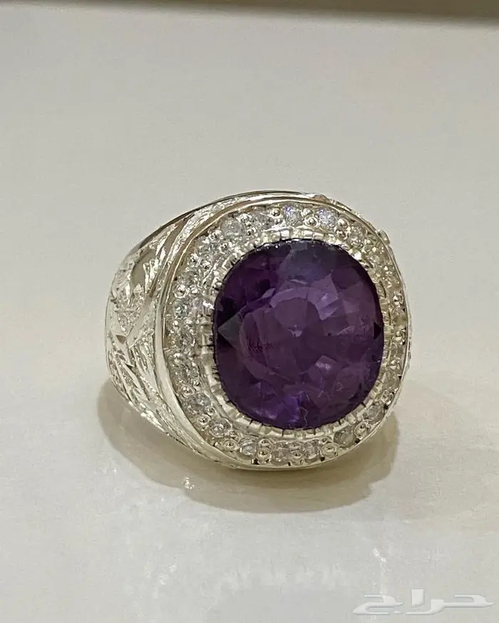 خاتم اميتست طبيعي ملكي المنظر والصياغه 17