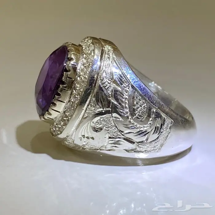 خاتم اميتست طبيعي ملكي المنظر والصياغه 4