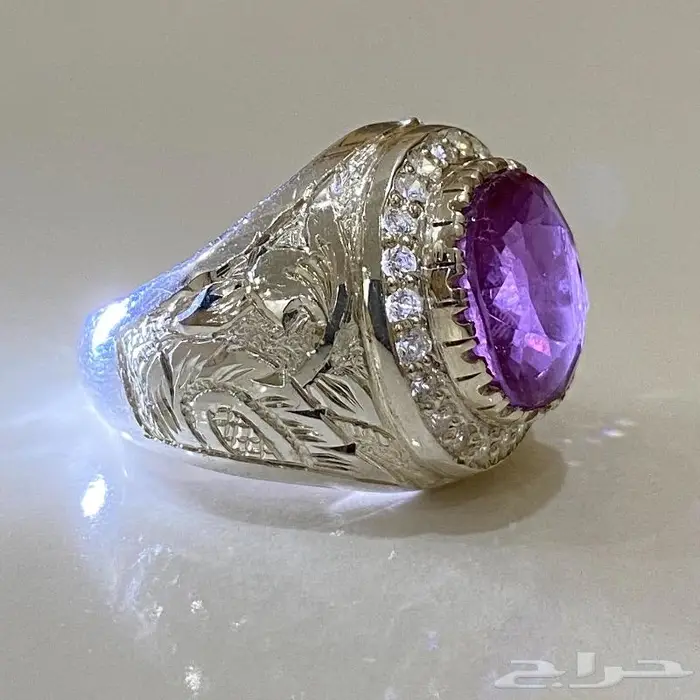 خاتم اميتست طبيعي ملكي المنظر والصياغه 6