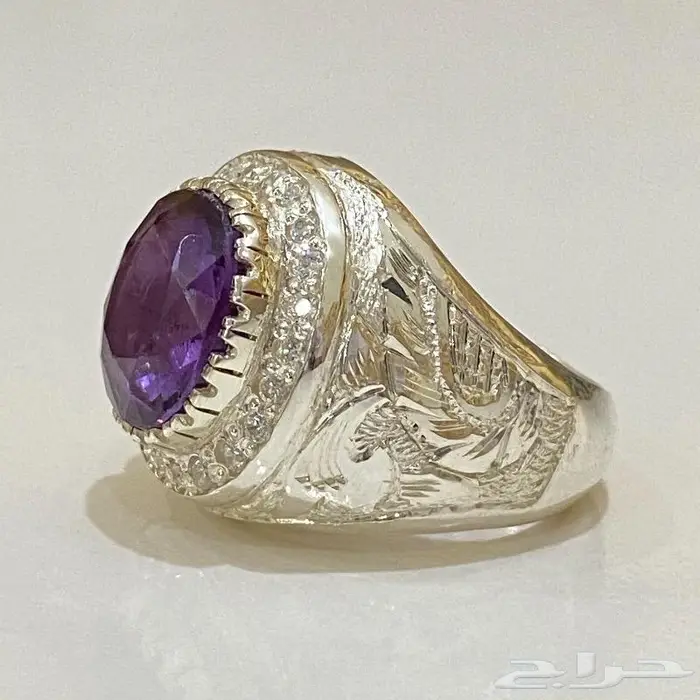 خاتم اميتست طبيعي ملكي المنظر والصياغه 1