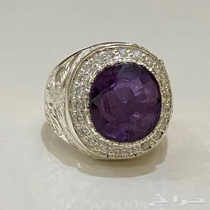 خاتم اميتست طبيعي ملكي المنظر والصياغه 5