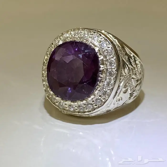 خاتم اميتست طبيعي ملكي المنظر والصياغه 9