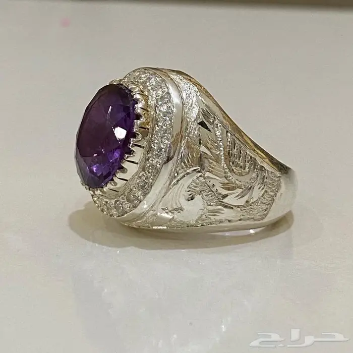 خاتم اميتست طبيعي ملكي المنظر والصياغه 10