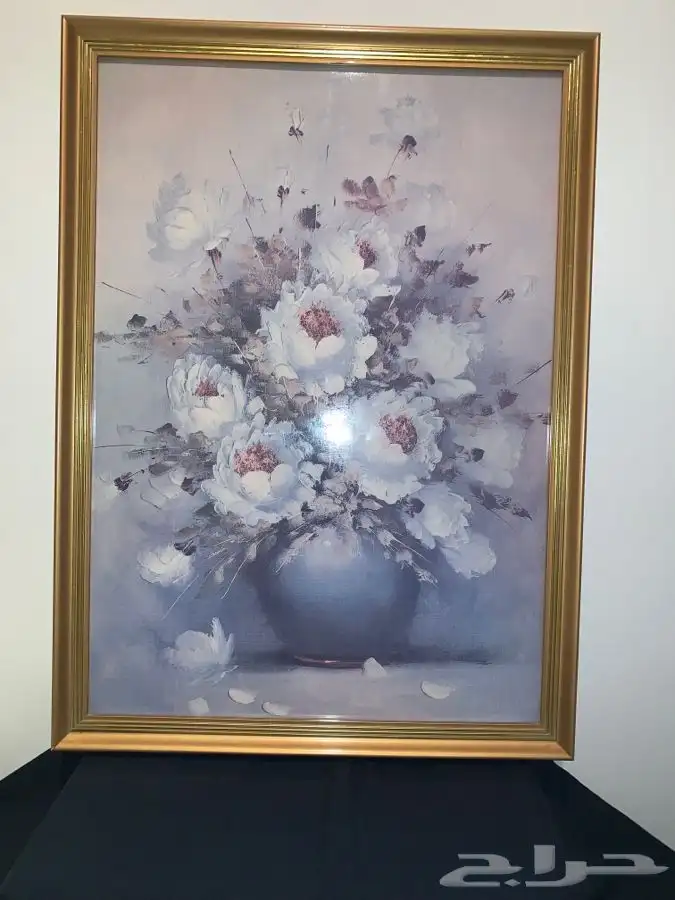 لوحة طباعة ببرواز ذهبي  نتج 7