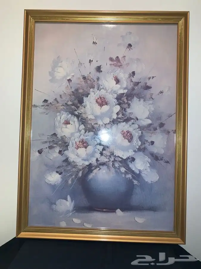 لوحة طباعة ببرواز ذهبي  نتج 2