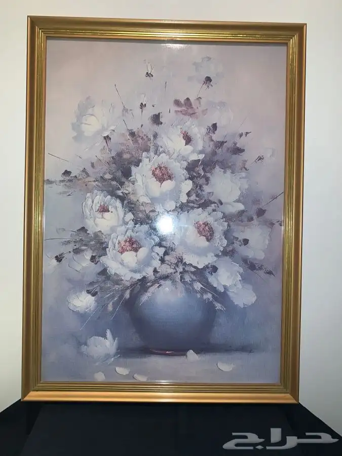 لوحة طباعة ببرواز ذهبي  نتج 15